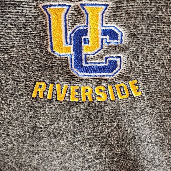Champion UC Riverside Full Zip Jacket Men’s Medium Gray Blue Fleece Highlanders - Picture 7 of 10